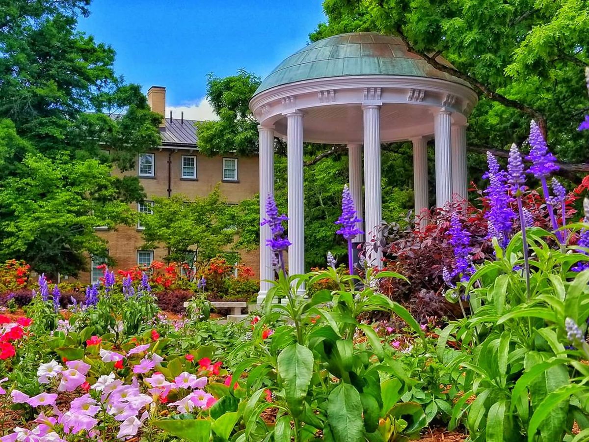The Old Well at UNC Chapel Hill in spring.
